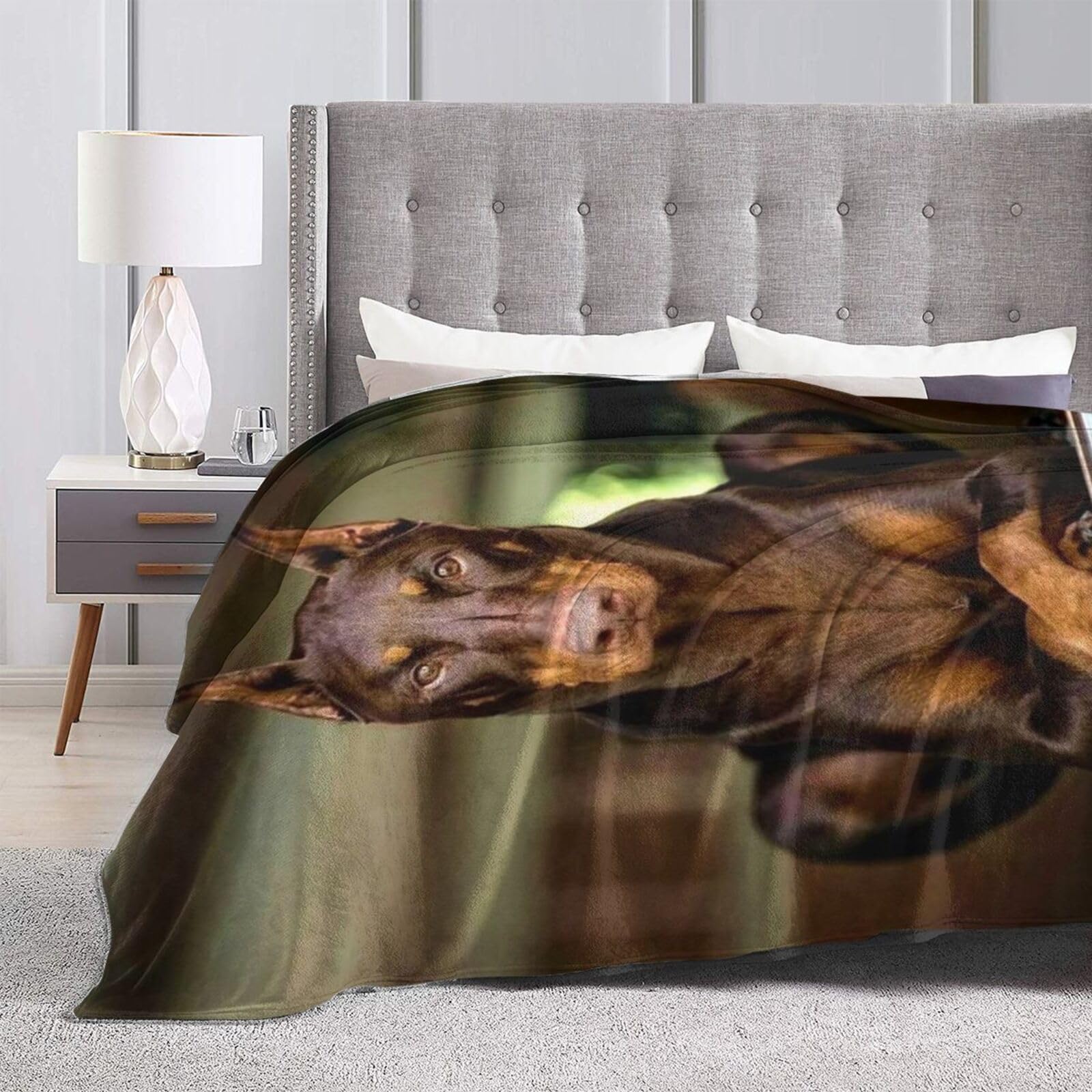 Amazon.com: Funny Doberman Warm Blanket, Super Soft Micro Fleece